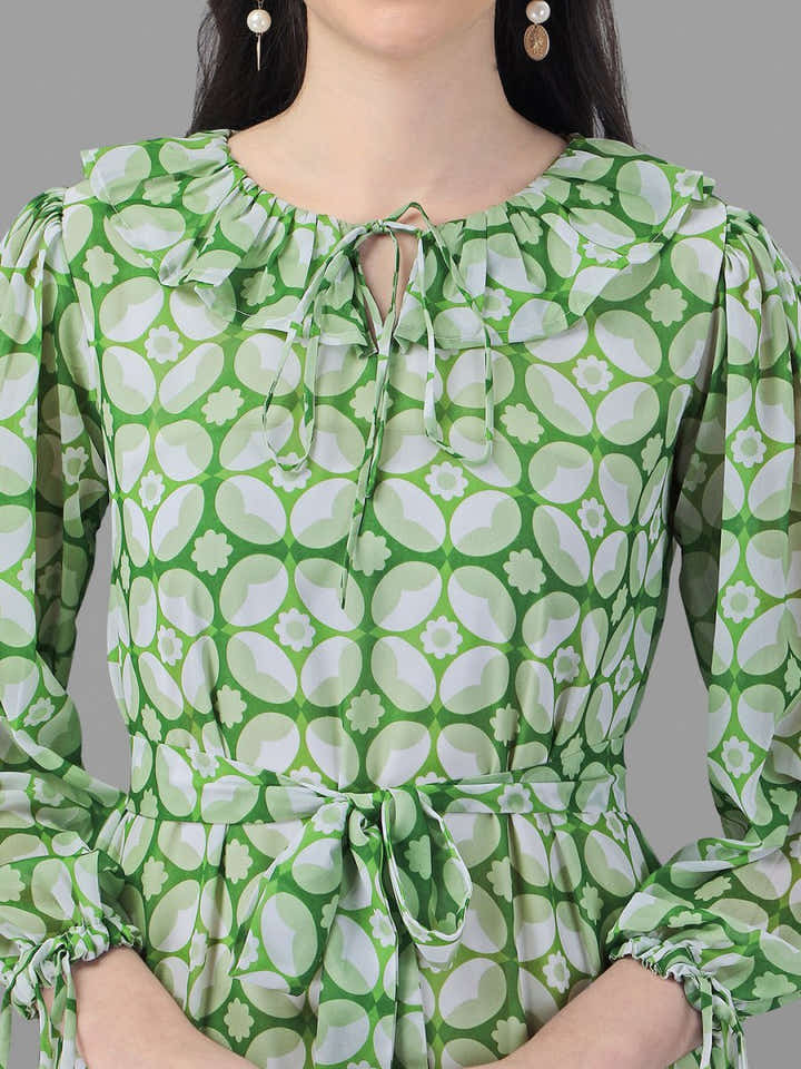 dresses for Women western wear Parrot Green Maxi Dress - Masakali.Co®