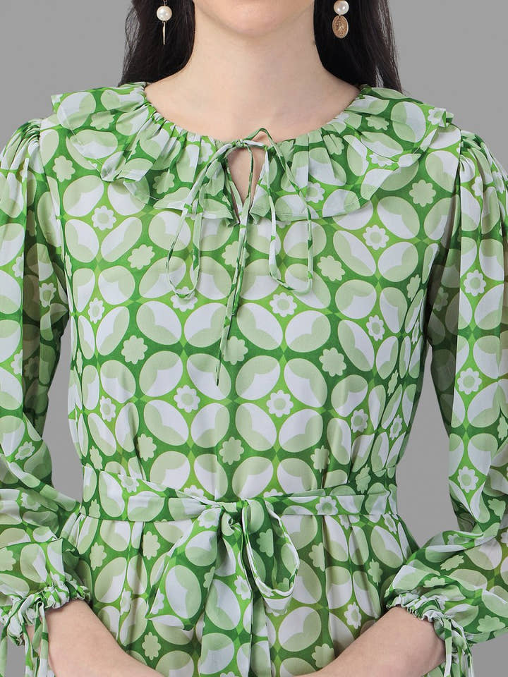 dresses for Women western wear Parrot Green Maxi Dress - Masakali.Co®