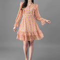 dresses for Women western wear Peach Dress