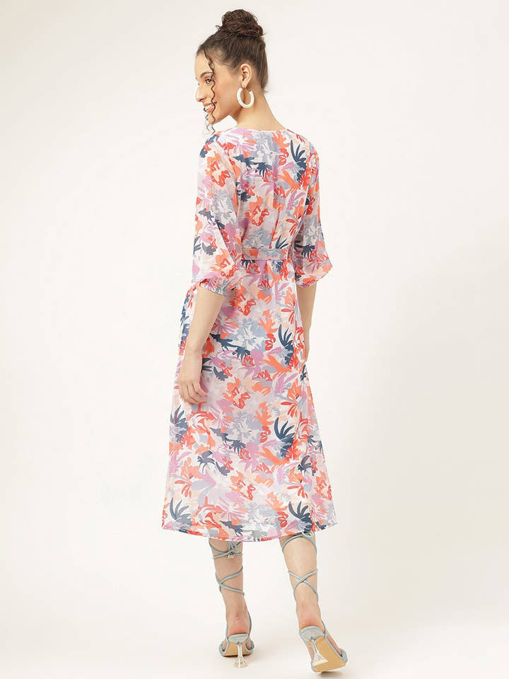 Fantasy Pastel Multicolor Maxi Dress - Masakali.Co®