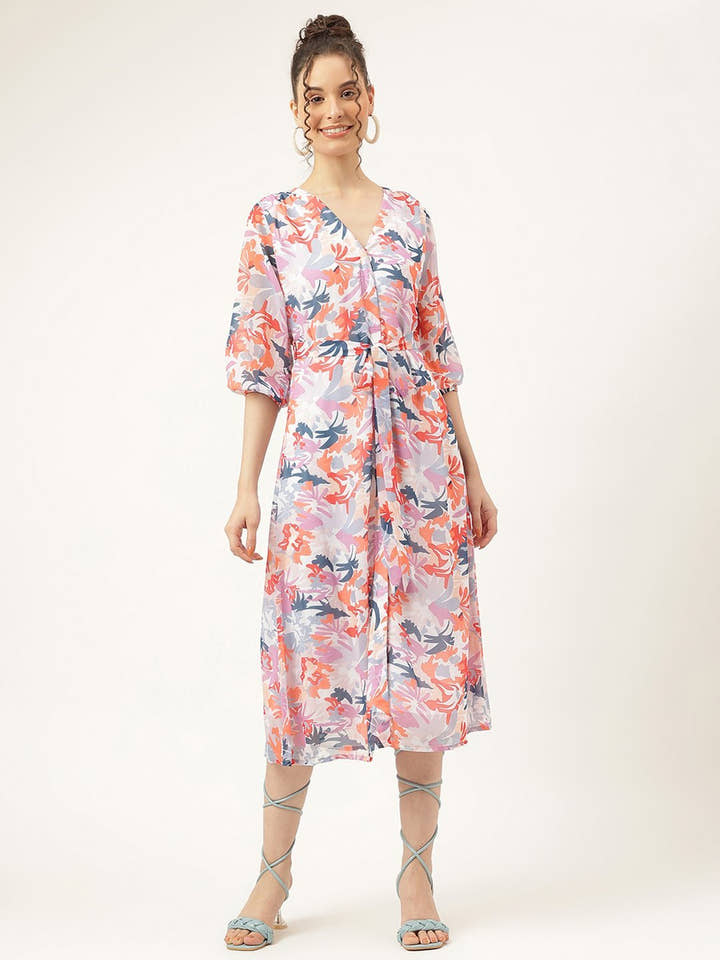Fantasy Pastel Multicolor Maxi Dress - Masakali.Co®