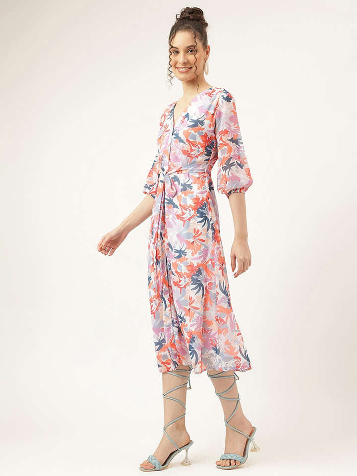 Fantasy Pastel Multicolor Maxi Dress - Masakali.Co®