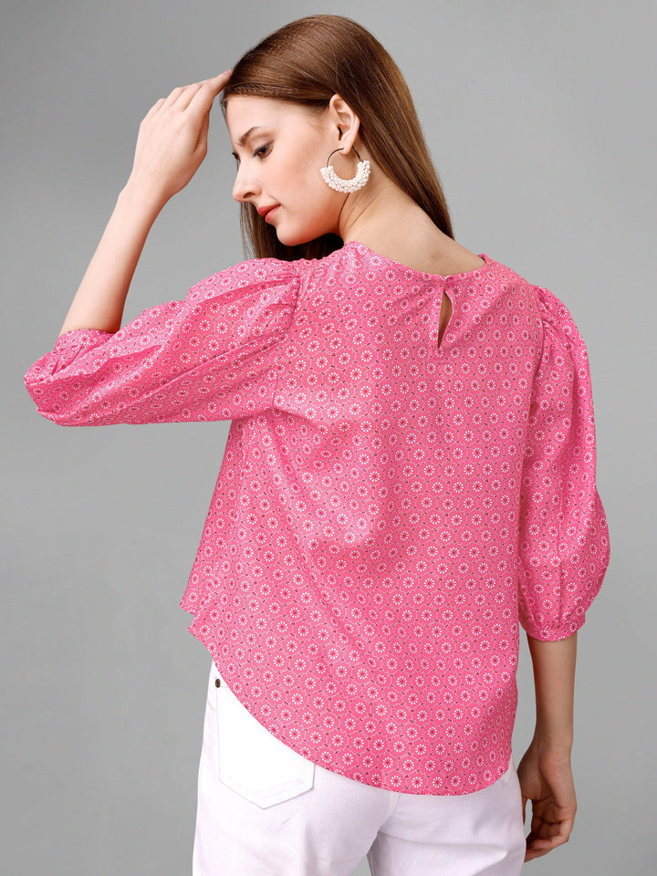 Flamingo Pink Womens Top - Masakali.Co®