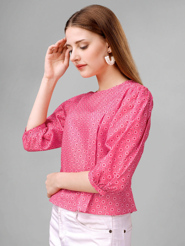 Flamingo Pink Womens Top - Masakali.Co®