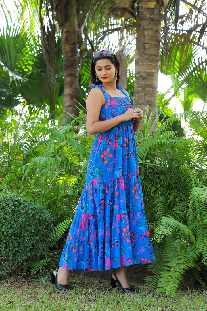 French Blue Maxi Dress - Masakali.Co®