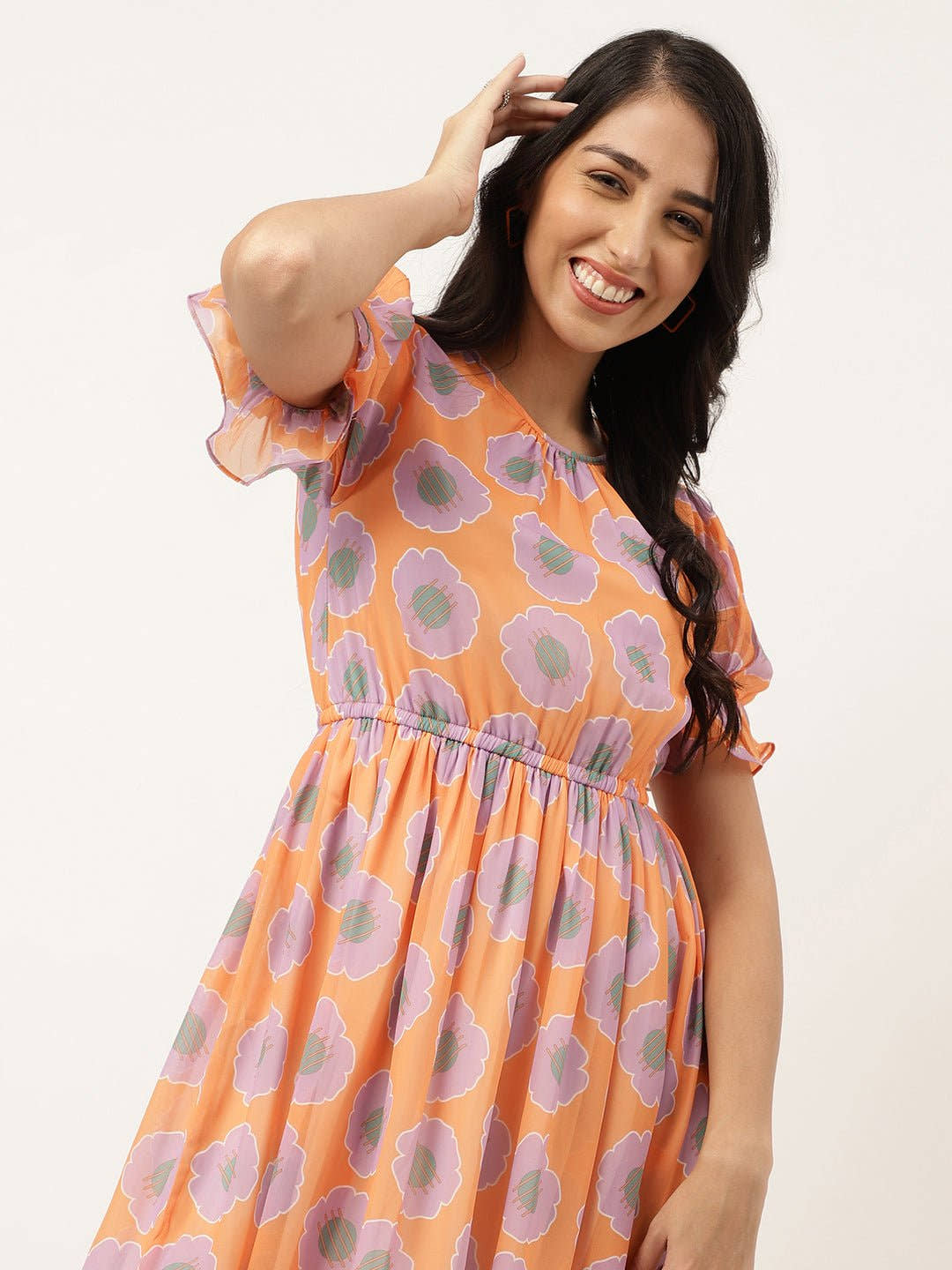 Grandis Orange Women's Mini Dress - Masakali.Co®
