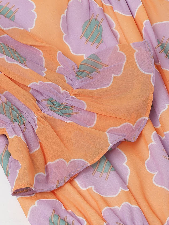 Grandis Orange Women's Mini Dress - Masakali.Co®