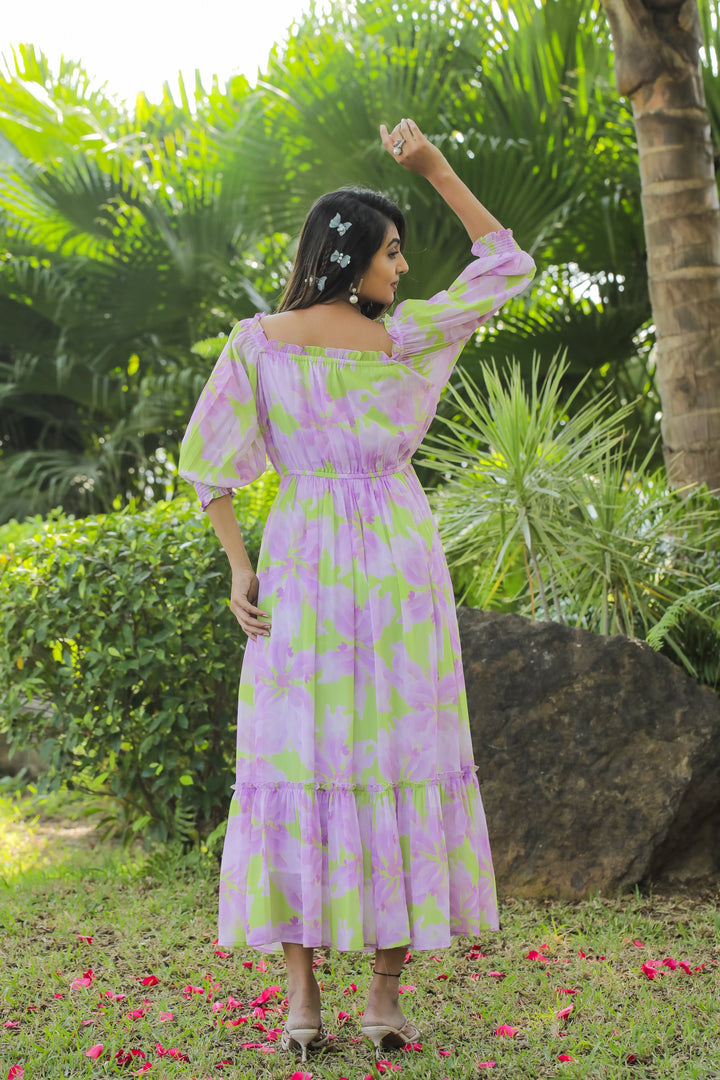 Light Pastel Purple Maxi Dress - Masakali.Co®