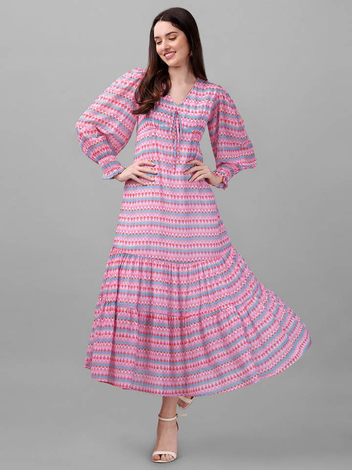 Masakali.co dresses for Women western wear Pink Maxi Dress - Masakali.Co®