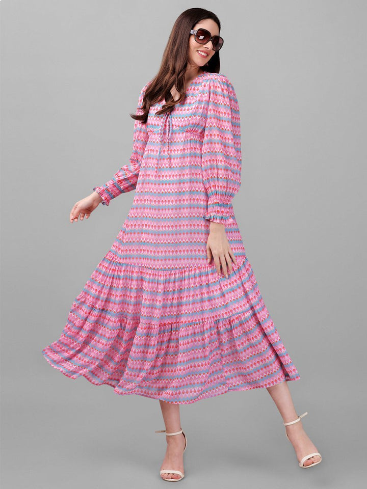 Masakali.co dresses for Women western wear Pink Maxi Dress - Masakali.Co®