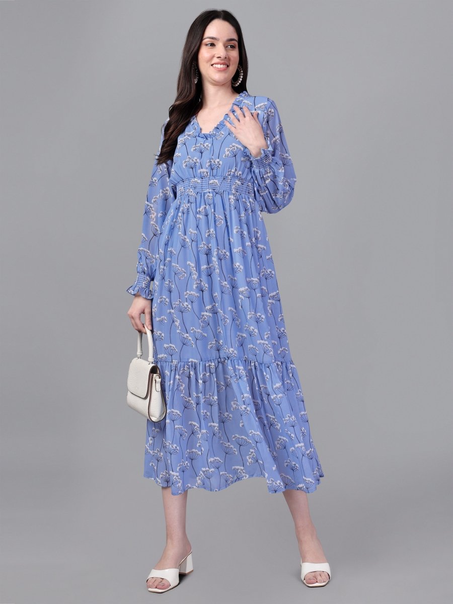 Masakali.co dresses for Women western wear Sky Blue Maxi Dress - Masakali.Co®