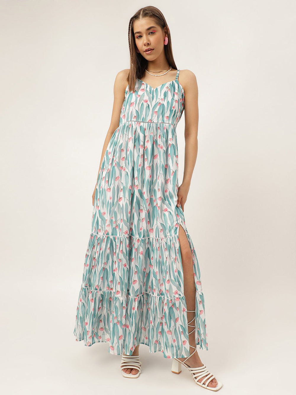 Masakali.co dresses for Women western wear Sky Floral Maxi Dress - Masakali.Co®