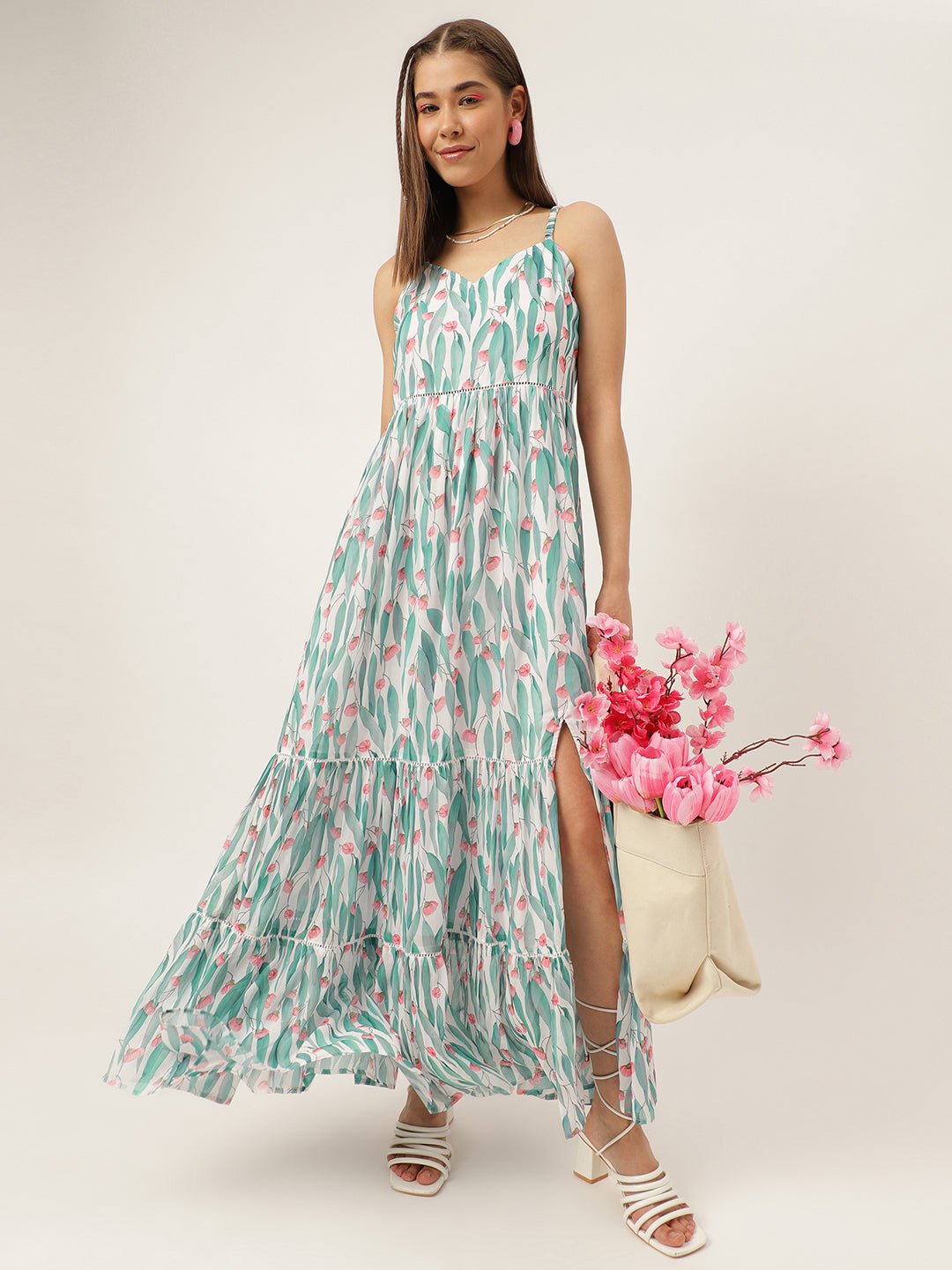 Masakali.co dresses for Women western wear Sky Floral Maxi Dress - Masakali.Co®