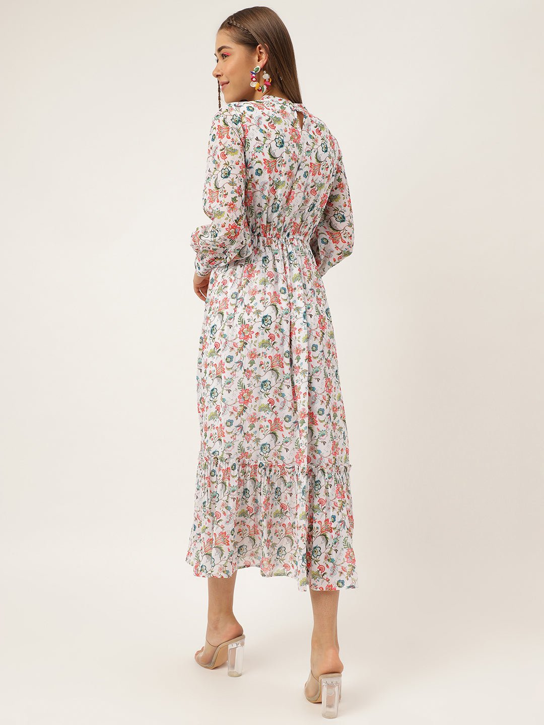 Masakali.co dresses for Women western wear White Floral Maxi Dress - Masakali.Co®