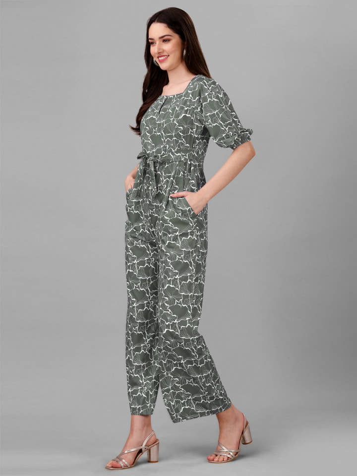 Masakali.co Jumpsuit for Women Olive Green Colour. - Masakali.Co®