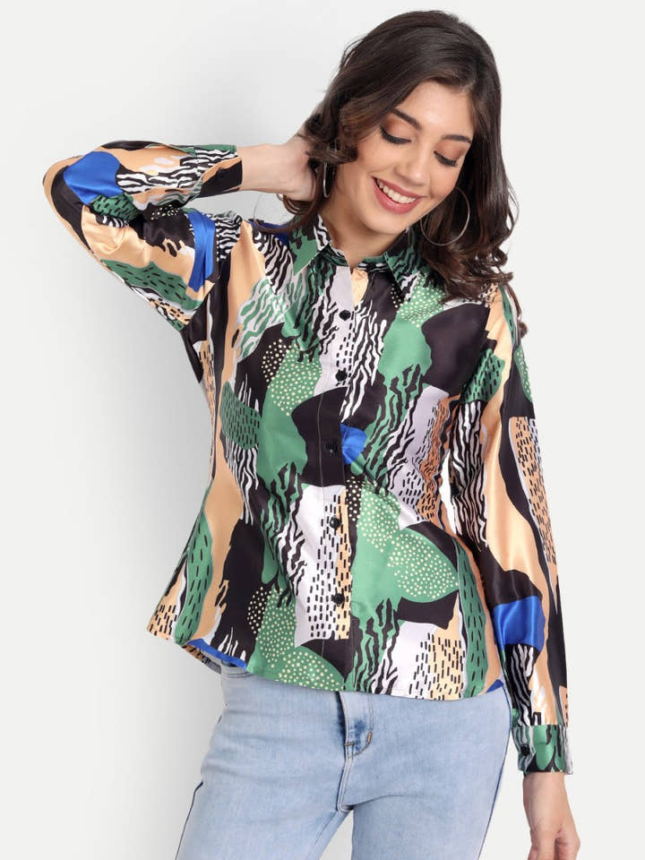 Masakali.co Tops for Women western wear abstract print - Masakali.Co®