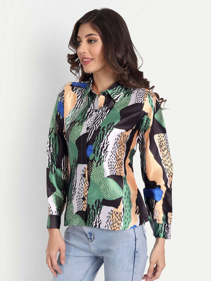 Masakali.co Tops for Women western wear abstract print - Masakali.Co®