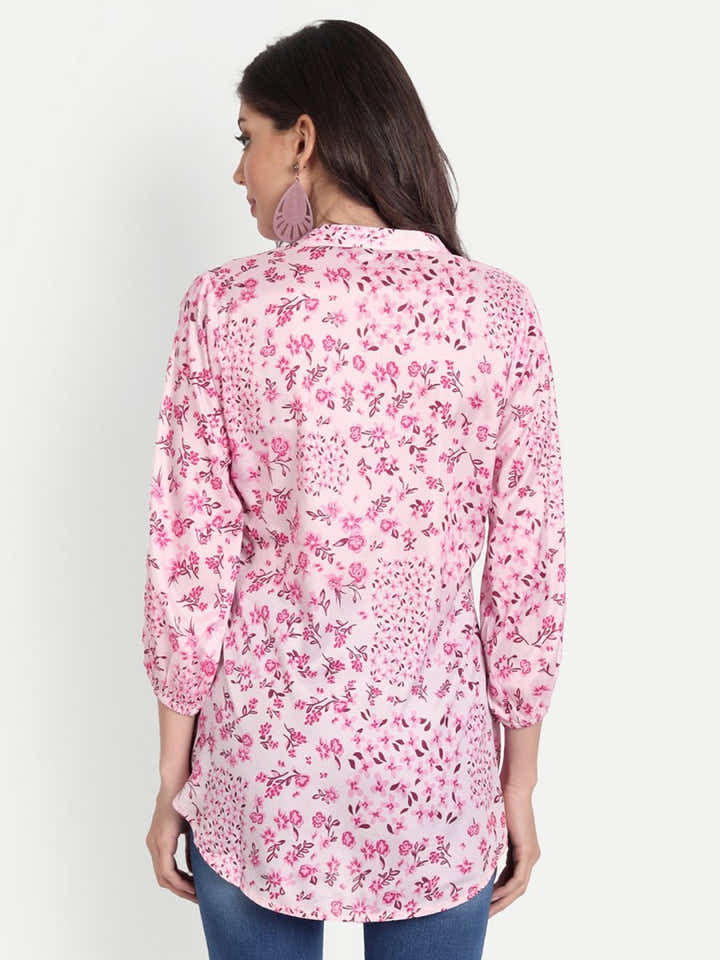 Masakali.co Tops for Women western wear floral pink - Masakali.Co®