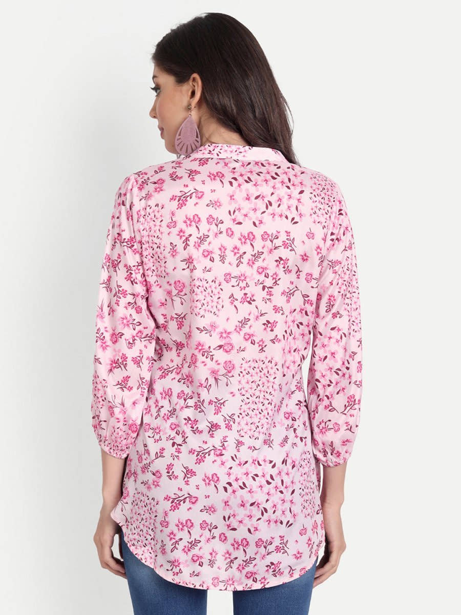 Masakali.co Tops for Women western wear floral pink - Masakali.Co®