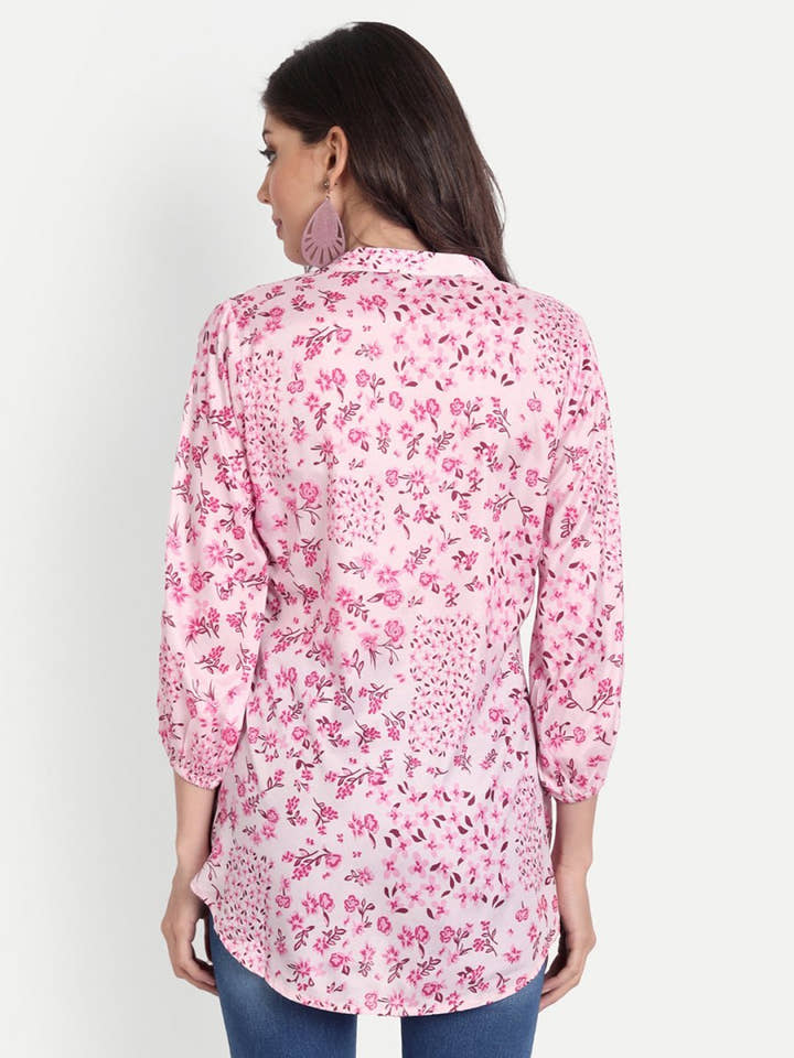 Masakali.co Tops for Women western wear floral pink - Masakali.Co®