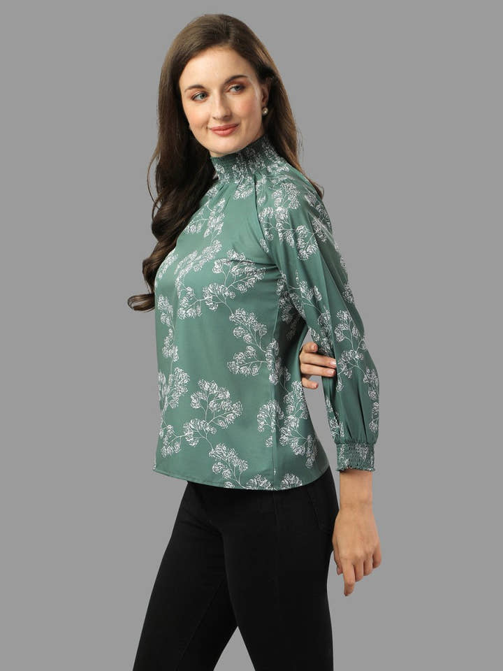 Masakali.co tops for Women western wear green - Masakali.Co®