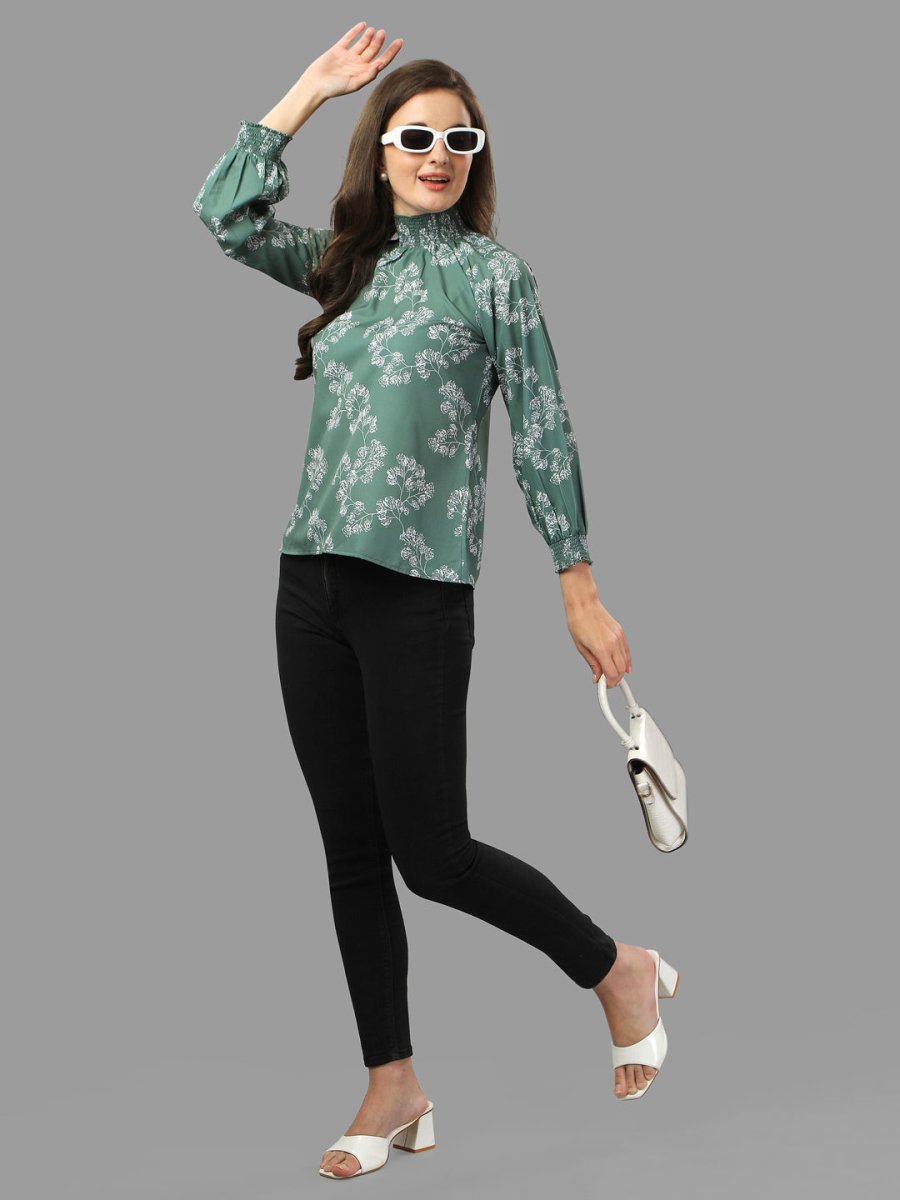 Masakali.co tops for Women western wear green - Masakali.Co®