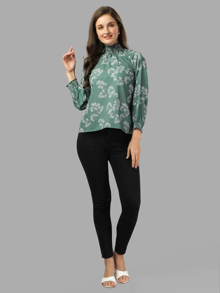 Masakali.co tops for Women western wear green - Masakali.Co®