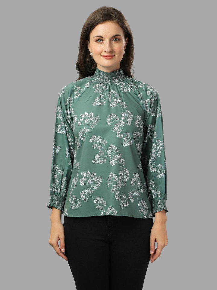 Masakali.co tops for Women western wear green - Masakali.Co®