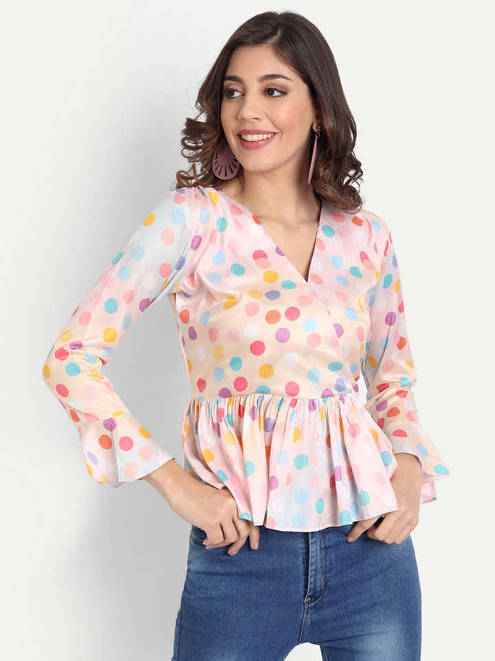 Masakali.co Tops for Women western wear polka dot - Masakali.Co®