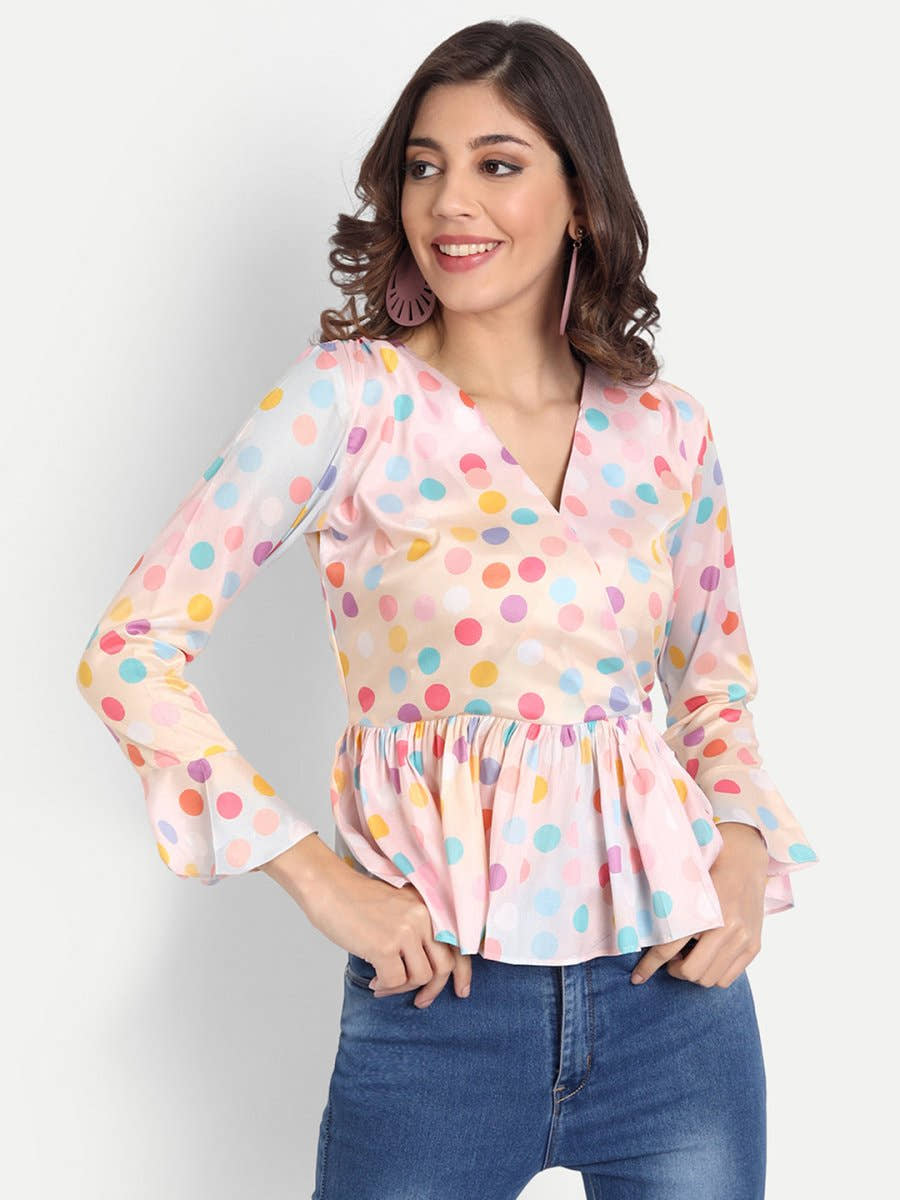 Masakali.co Tops for Women western wear polka dot - Masakali.Co®