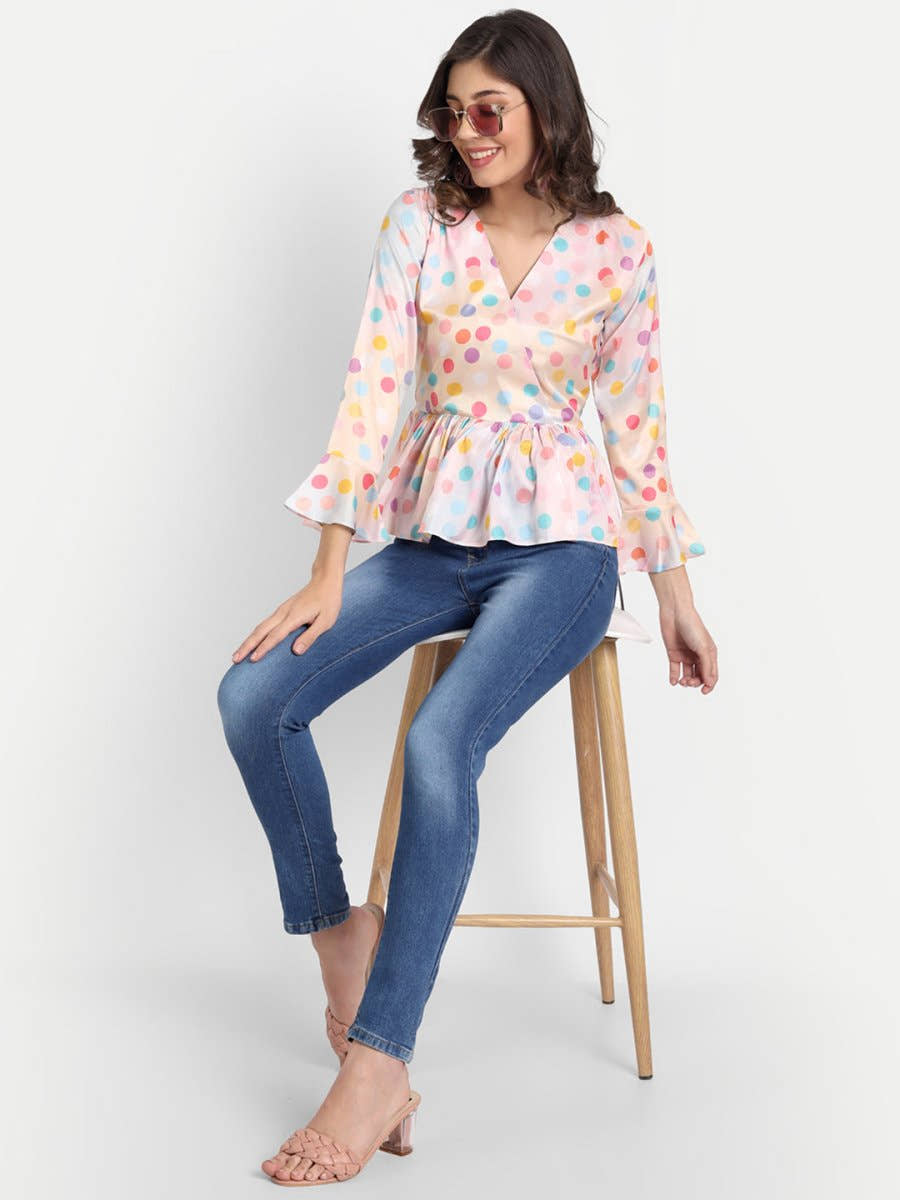 Masakali.co Tops for Women western wear polka dot - Masakali.Co®