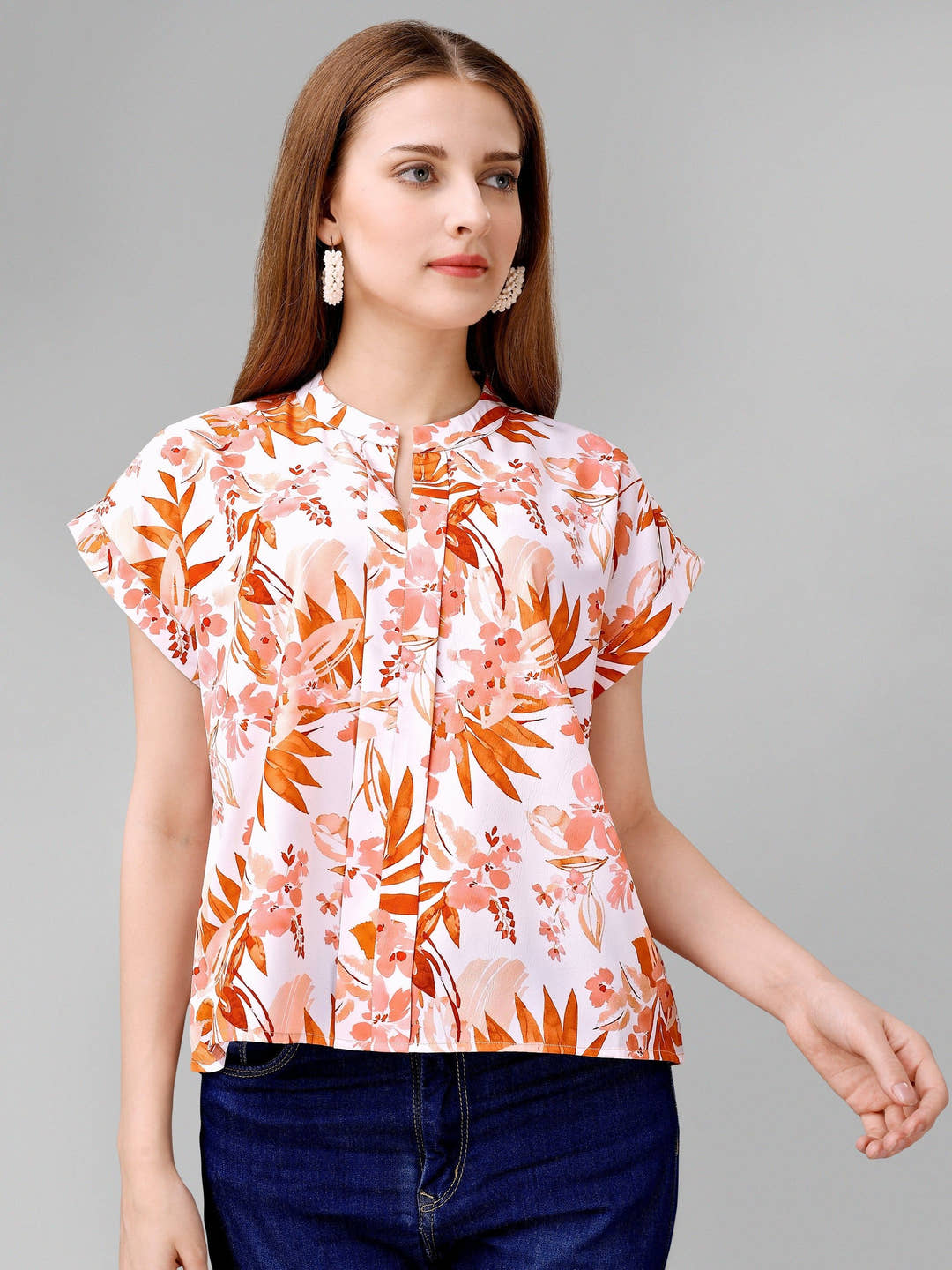 Misty Rose Floral Womens Top - Masakali.Co®