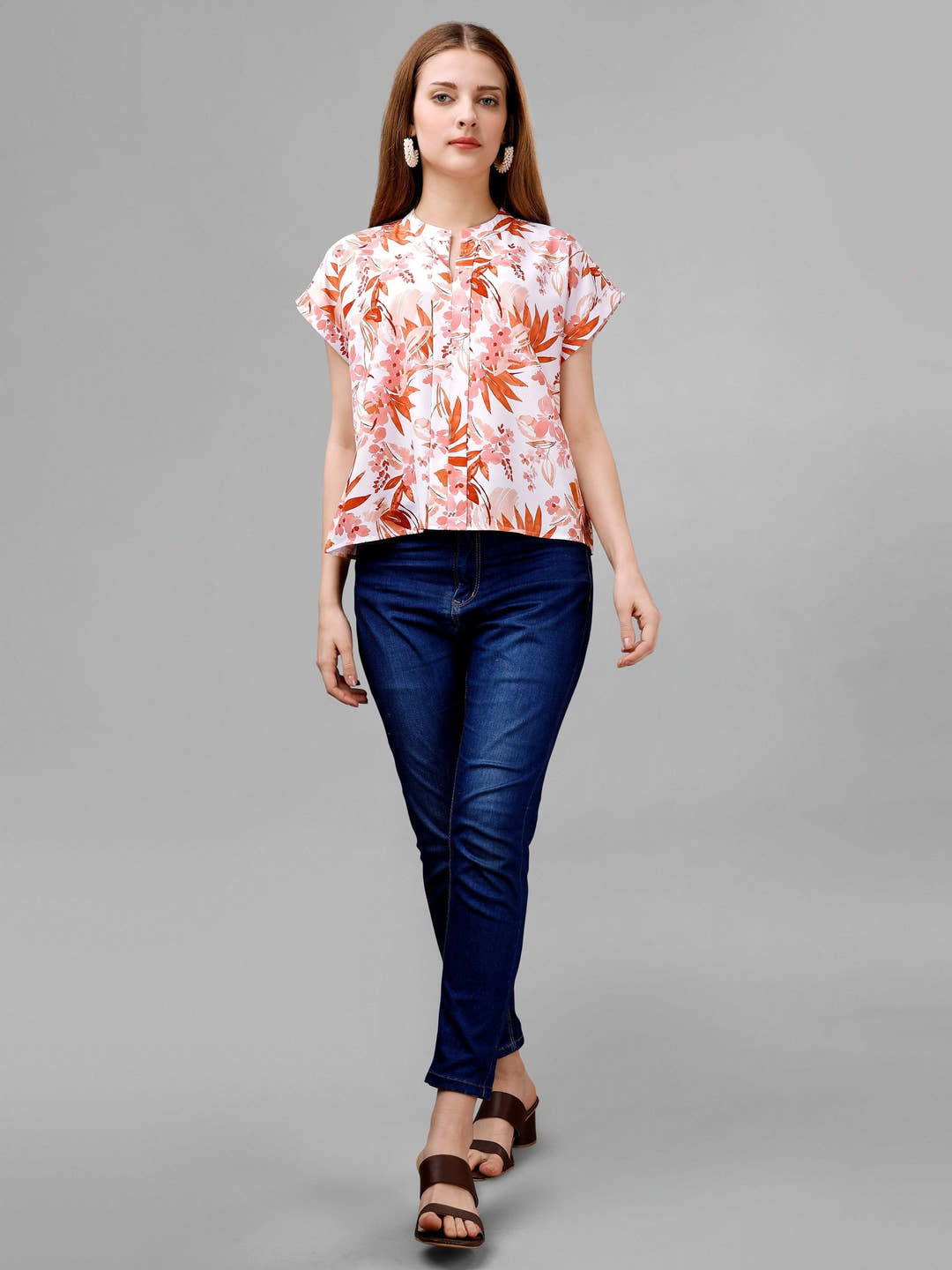 Misty Rose Floral Womens Top - Masakali.Co®