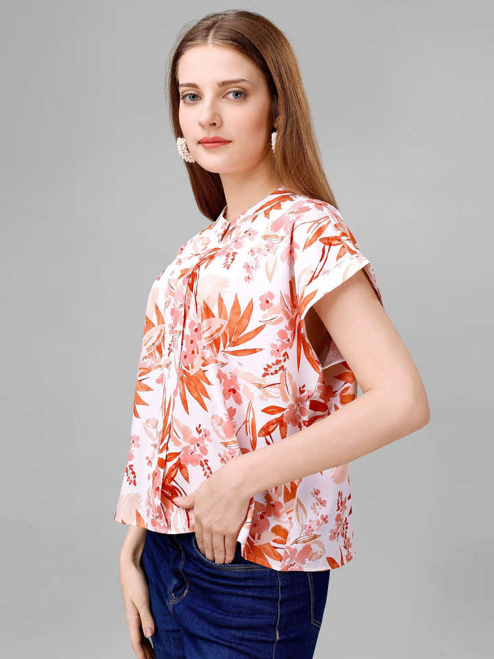Misty Rose Floral Womens Top - Masakali.Co®