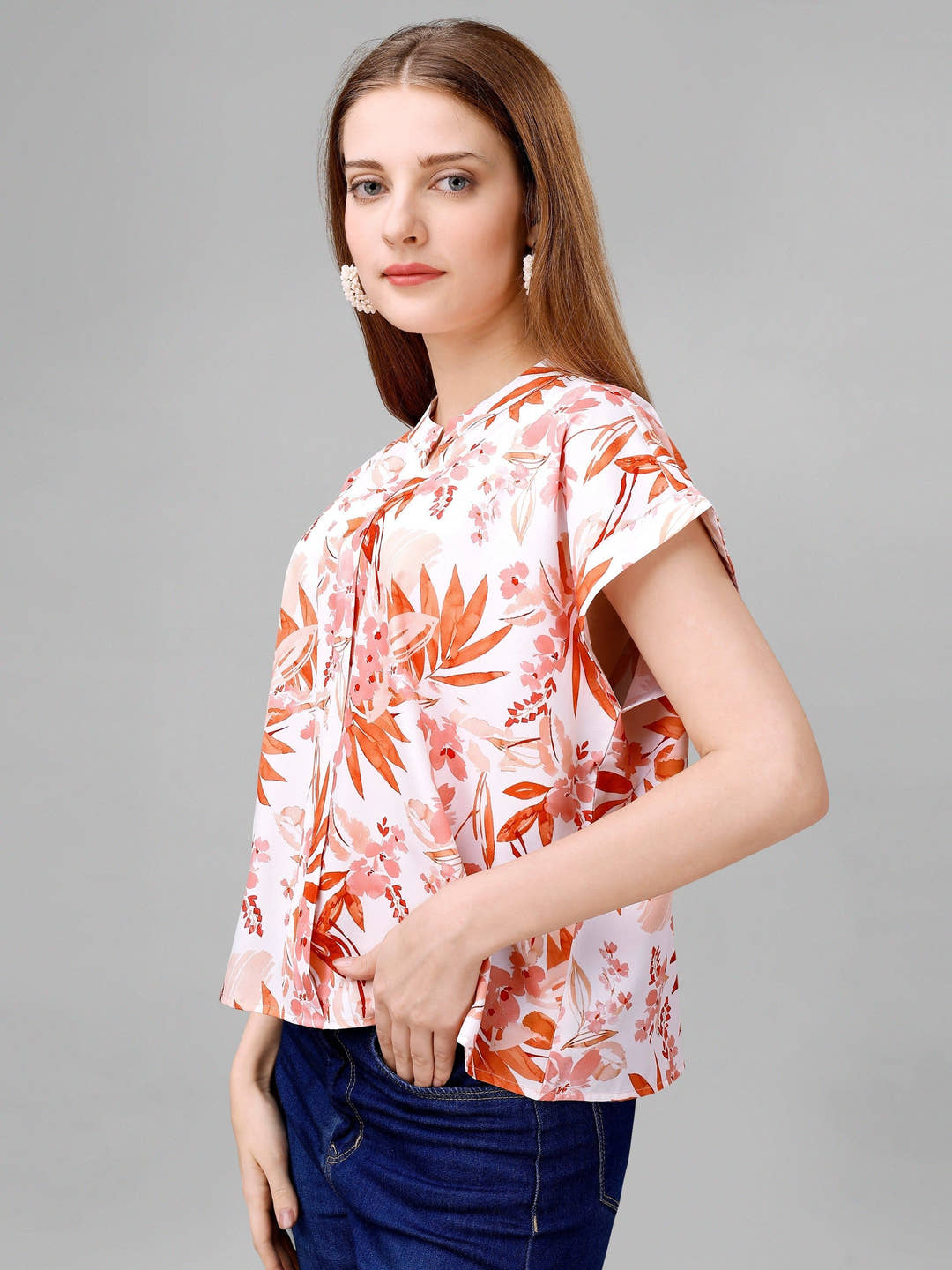 Misty Rose Floral Womens Top - Masakali.Co®