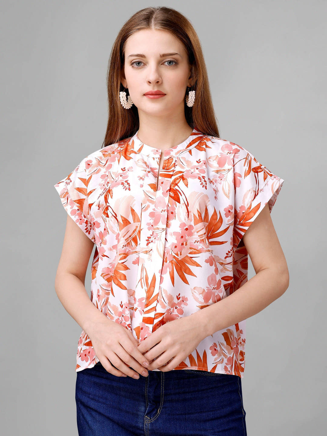 Misty Rose Floral Womens Top - Masakali.Co®