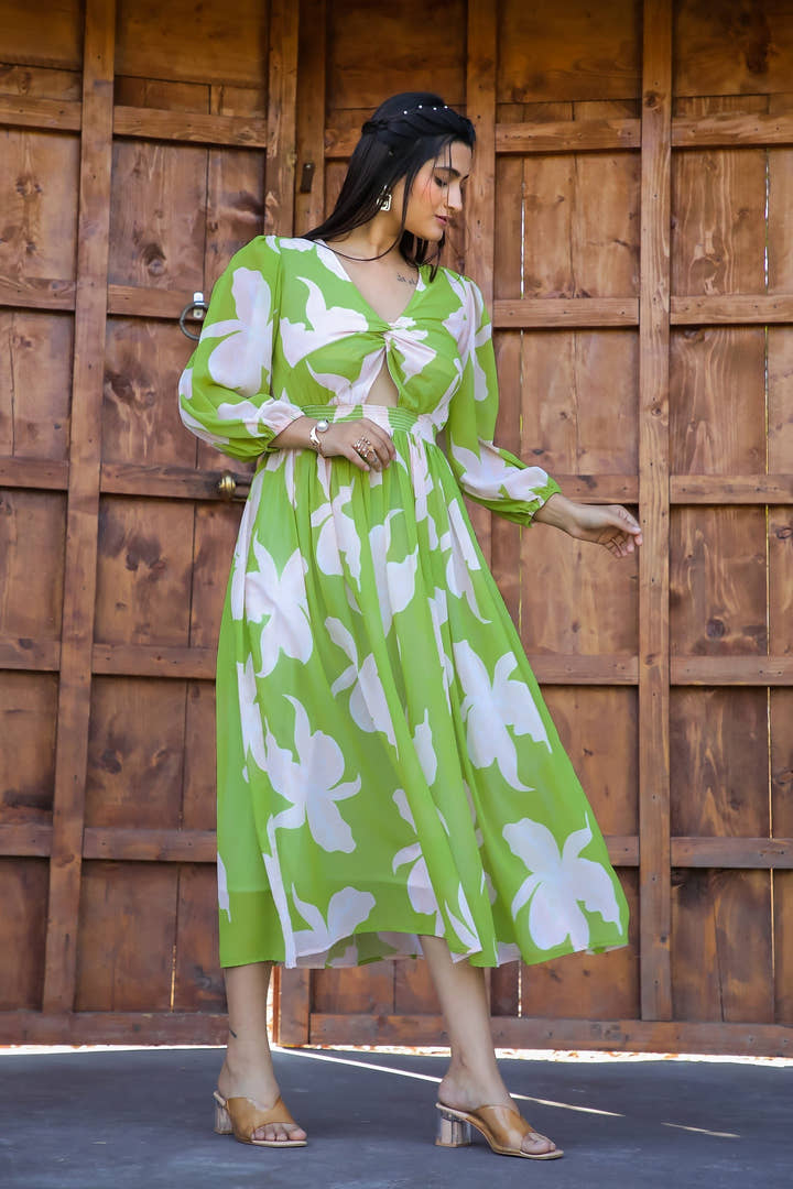 Nasty Green Floral Maxi Dress - Masakali.Co®