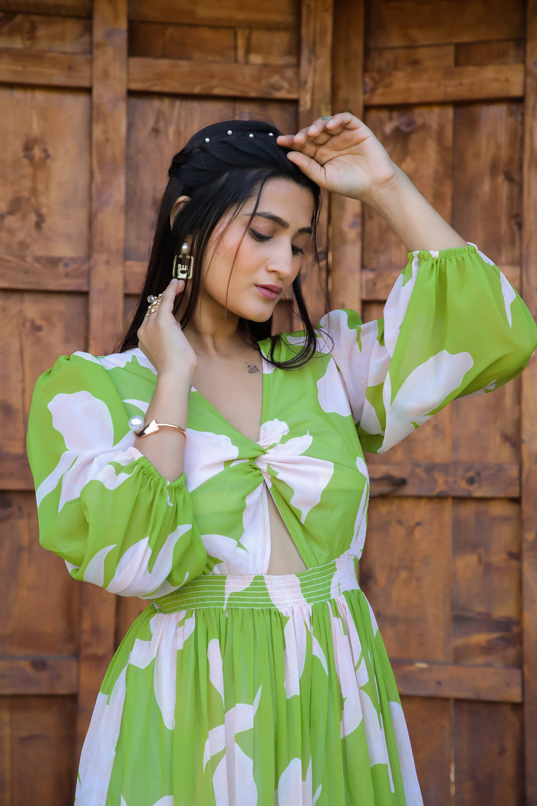 Nasty Green Floral Maxi Dress - Masakali.Co®
