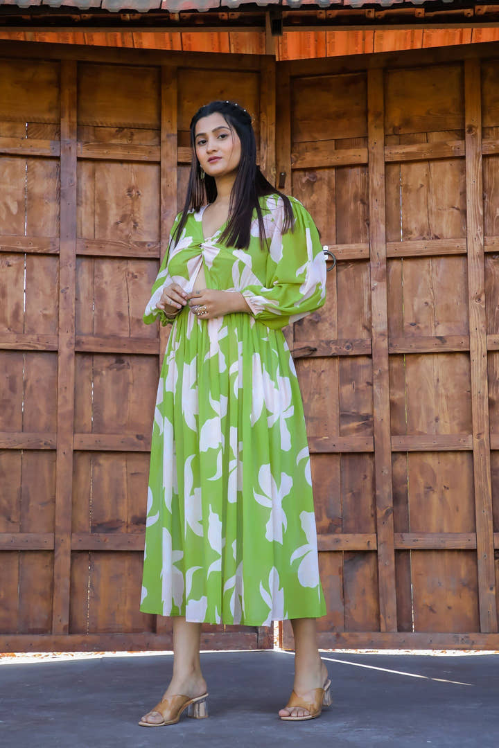 Nasty Green Floral Maxi Dress - Masakali.Co®