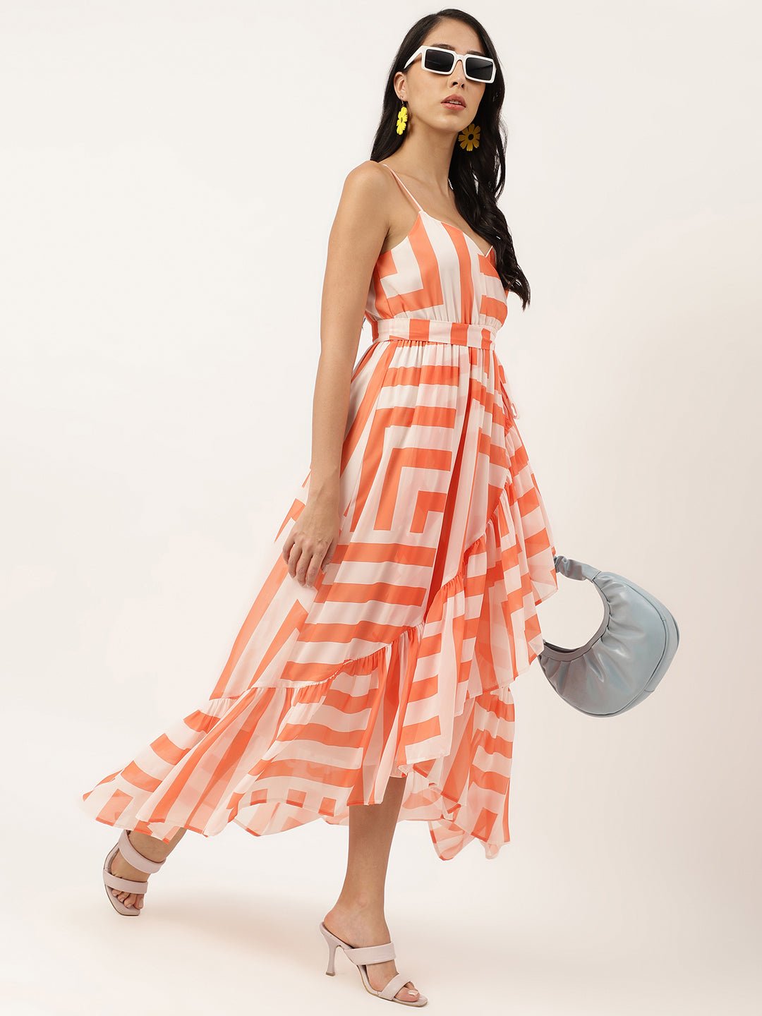 Pastel Orange Maxi Dress - Masakali.Co®