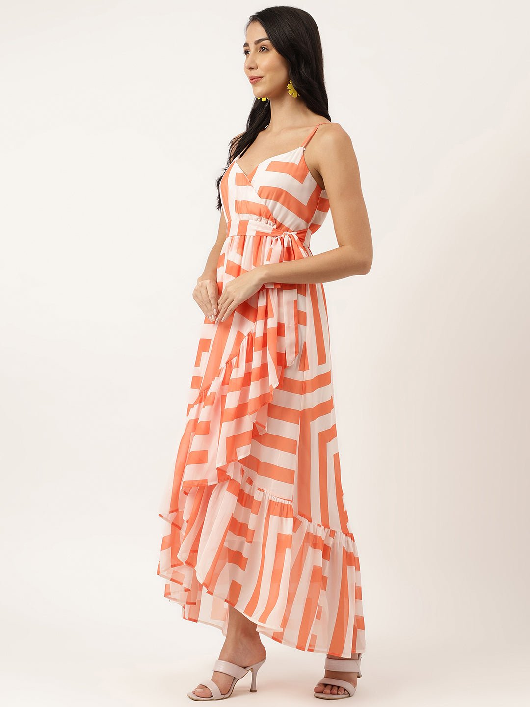 Pastel Orange Maxi Dress - Masakali.Co®