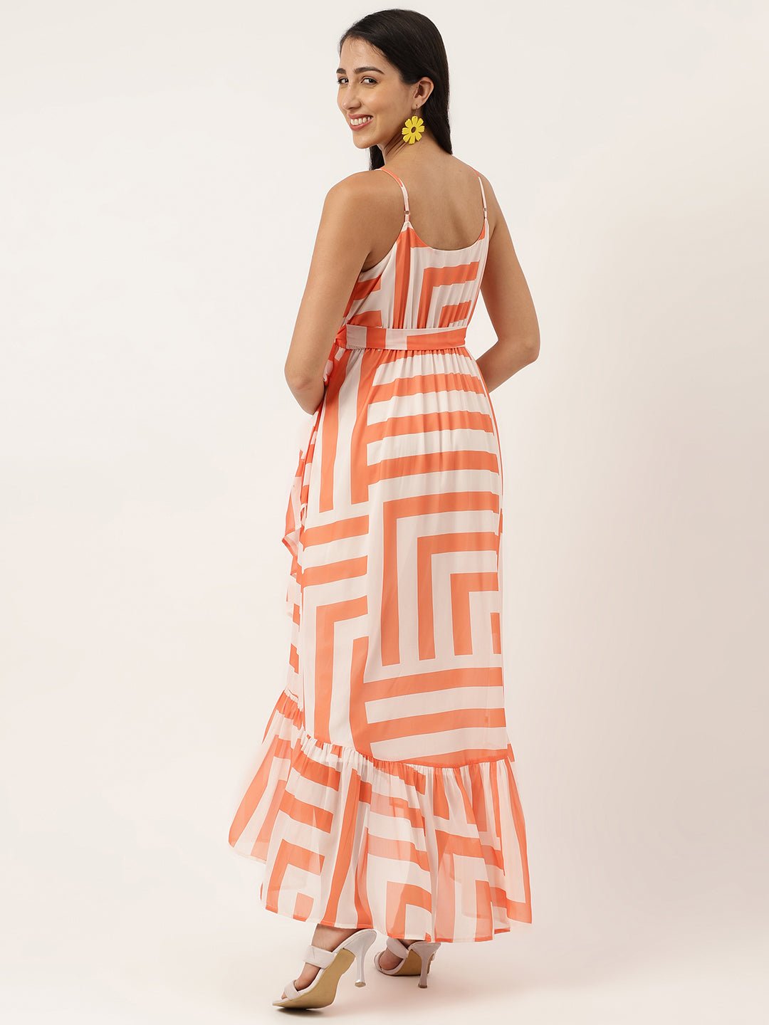 Pastel Orange Maxi Dress - Masakali.Co®