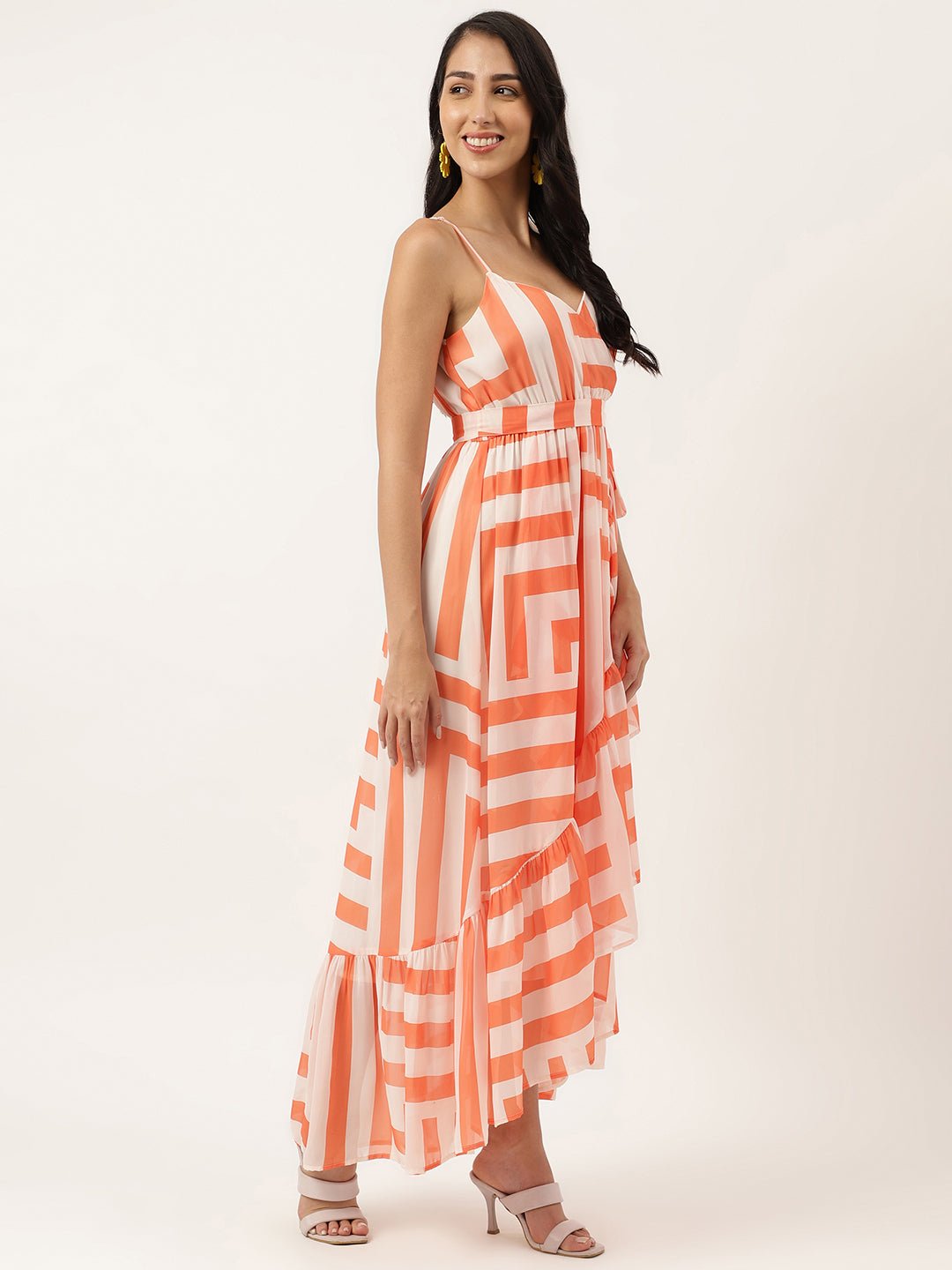 Pastel Orange Maxi Dress - Masakali.Co®