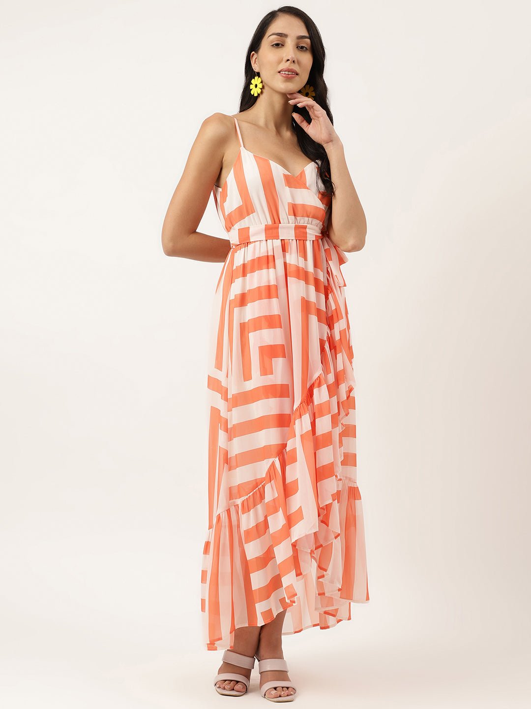 Pastel Orange Maxi Dress - Masakali.Co®