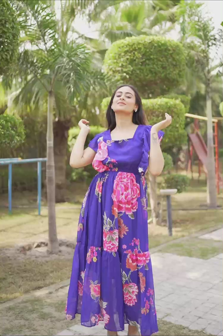 Garden Glam Floral Maxi Dress