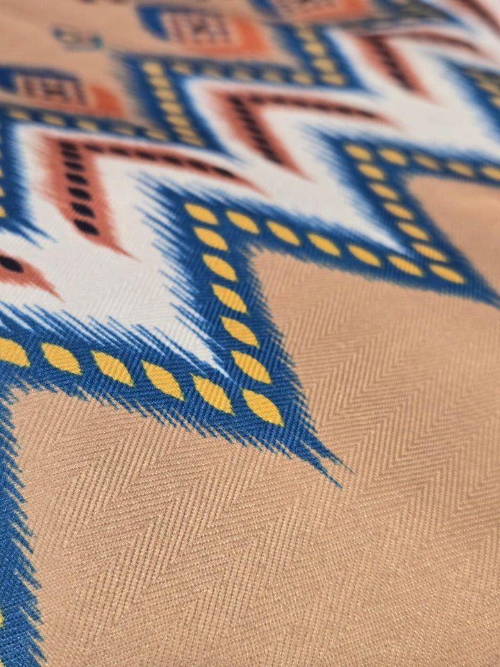 Kesar Path Ikat Fusion Set