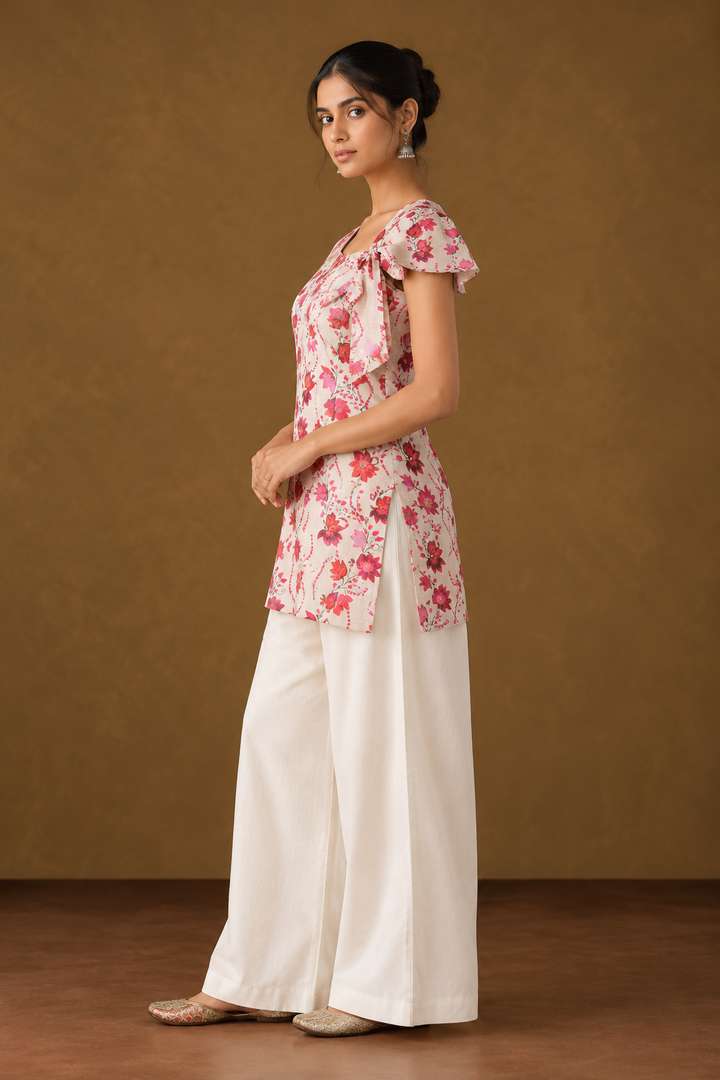 NOVA | Rose Floral Short Kurti