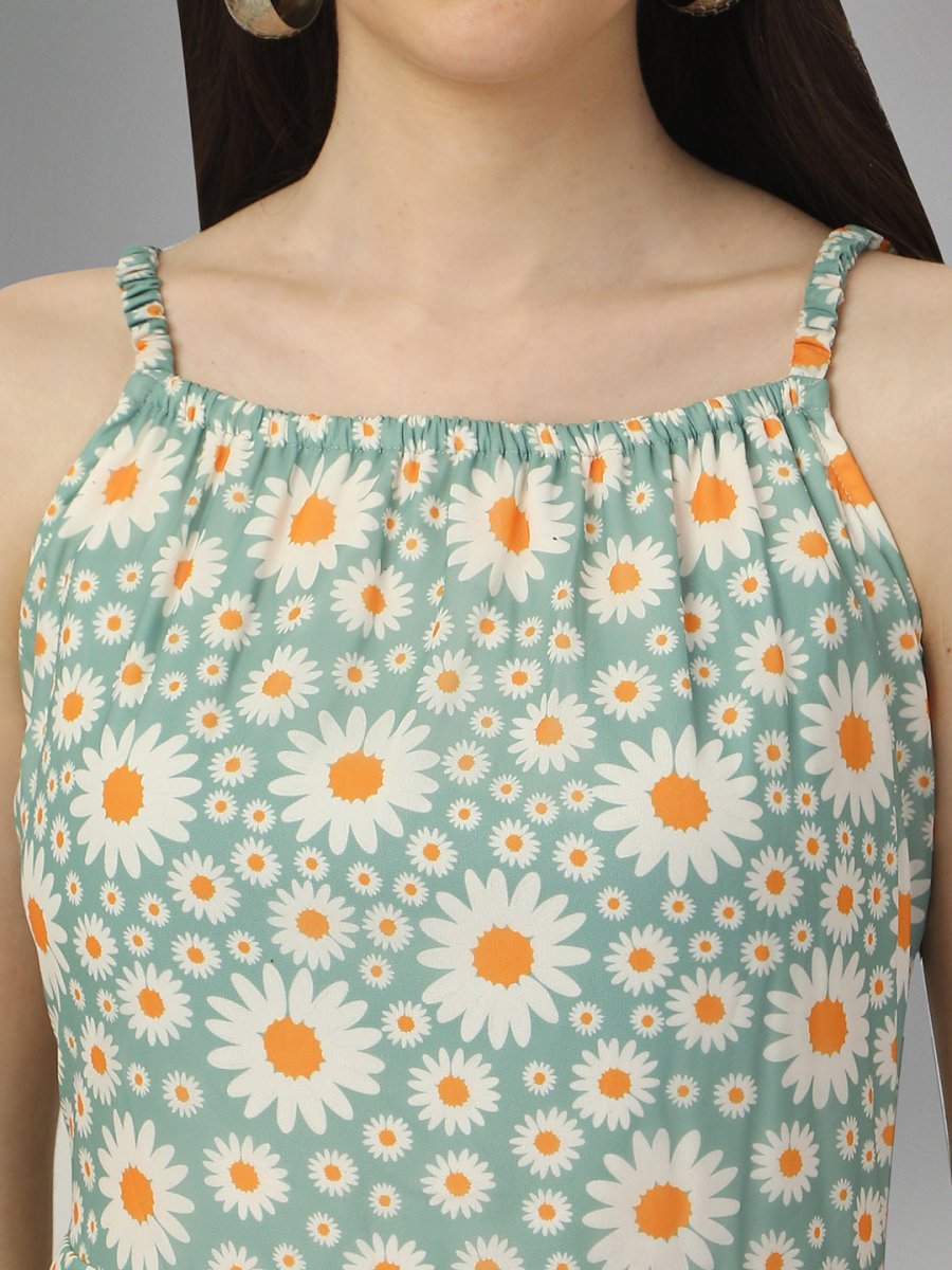 Skyblue Sunflowers Dress - Masakali.Co®