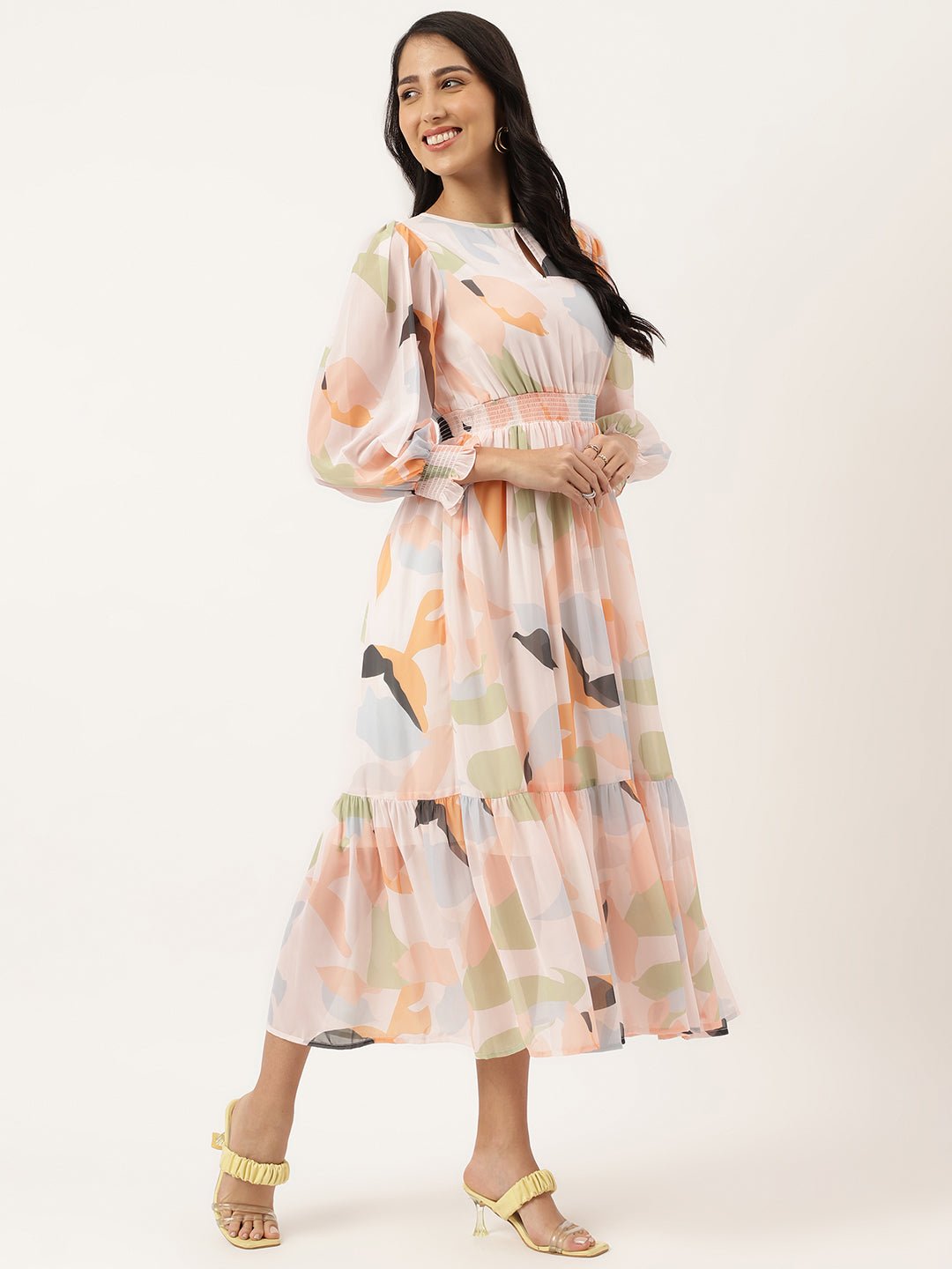 Soft Peach Maxi Dress - Masakali.Co®