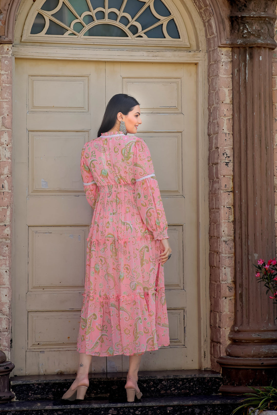 Thulian Light Pink Maxi Dress - Masakali.Co®